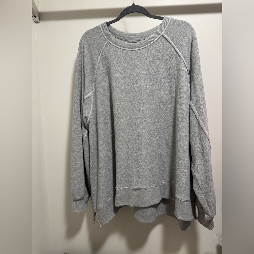 Aerie Gray Oversized Sweatshirt